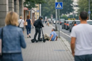 Odškodnění po nehodě na elektrokoloběžce – sražený chodec